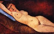 Reclining Nude on a Blue Cushion Amedeo Modigliani